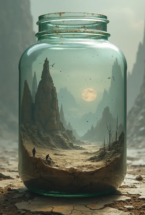 World of desolation in a closed jar.