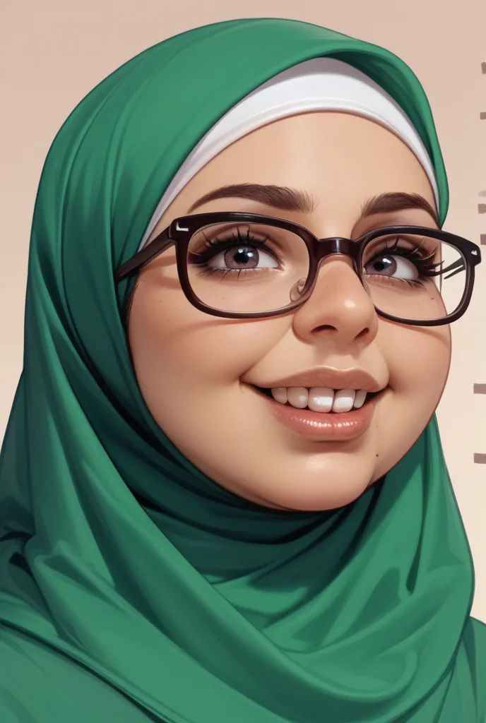 Fat black girl, nerdy, glasses, hijab, covered hair,buck teeth, ugly, unattractive. 1girl, High Resolution, Best Quality, Anatomically Correct. 