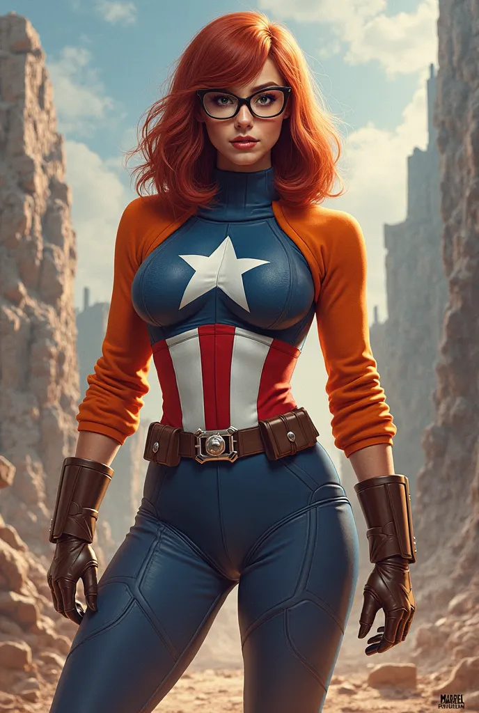 hot velma dinkley in captain america outfit