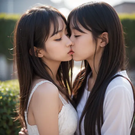 Girl kissing