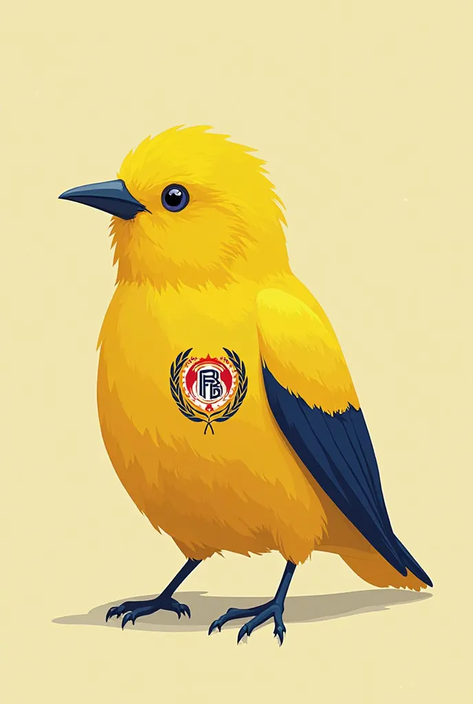 On the back of a canary they have yellow navy blue colors and the Fenerbahçe logo