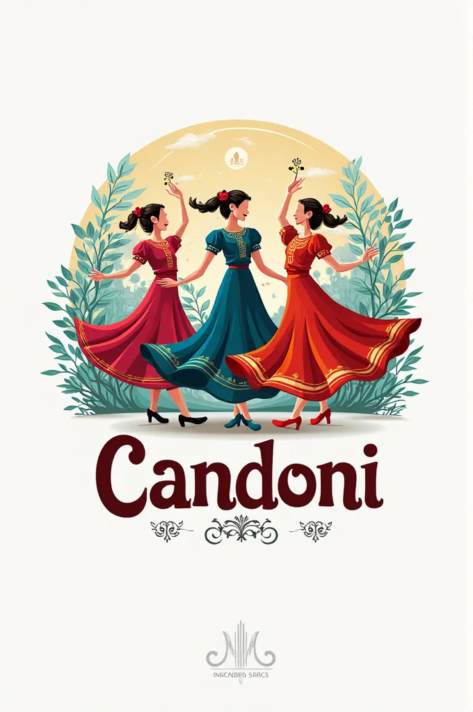 Folkdance logo with candoni text below
