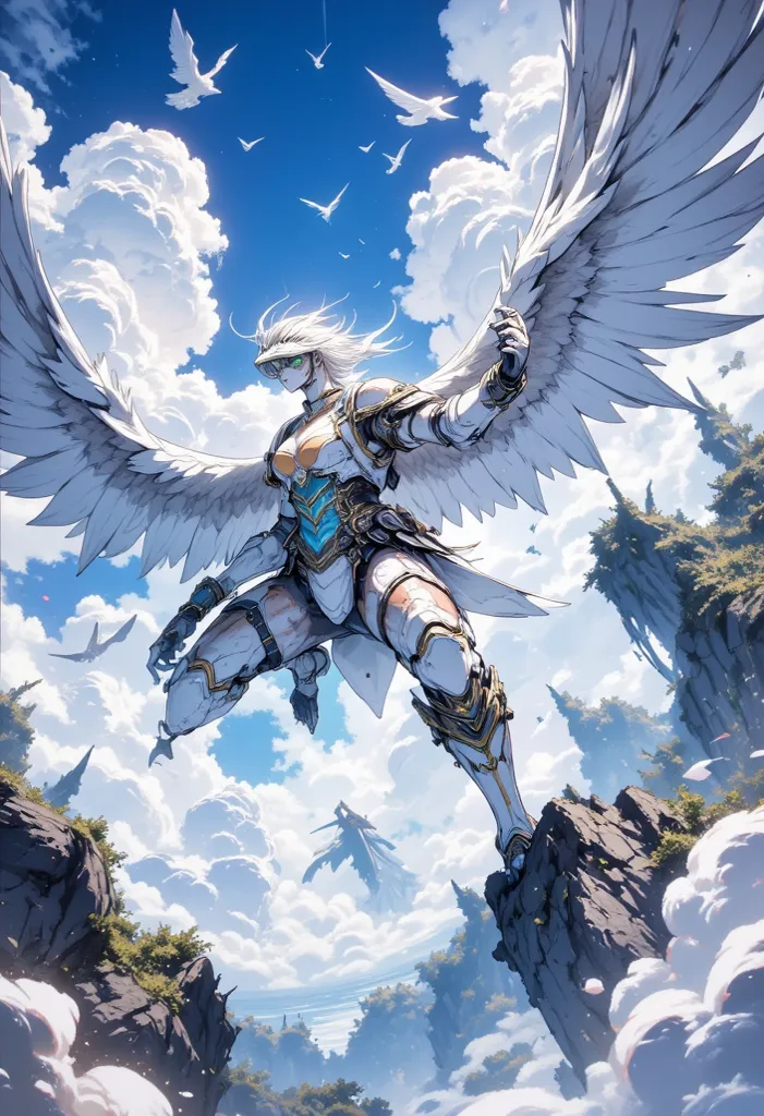 The sky is wide like a horizon,led by a white furry pug led by a white furry dragon。Dragon Body Slender,Wings Wide,Brown pattern on the back。Dynamic blur And the speed line adds momentum。Dragon with extreme speed through the cloud,Torn Owl。The first person...