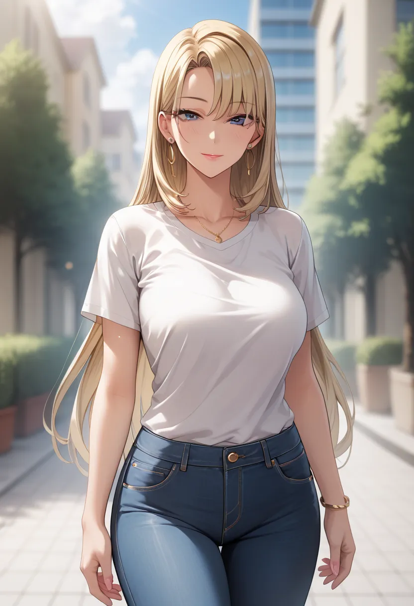 ((masterpiece, 最high quality, high quality, ultra high quality, depth of field, 4K, high quality )),  game cg,(Kurashiki Reika),1 female, (Asymmetrical short hair with a bang on the upper left), smooth hair,( Gold),outside angle,  standing, {{very delicate...