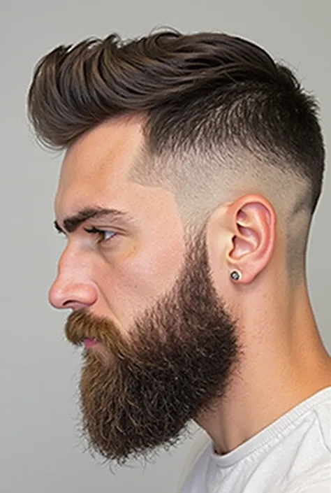  Full Faded Beard with Rounded Chin**  
1. **Fuller Sides**:  
   - Grow thicker hair at the cheeks and jawline to **add width**, counteracting the narrowness of your jaw.  
2. **Gradual Fade to Chin**:  
   - Taper the beard shorter from the cheeks down t...