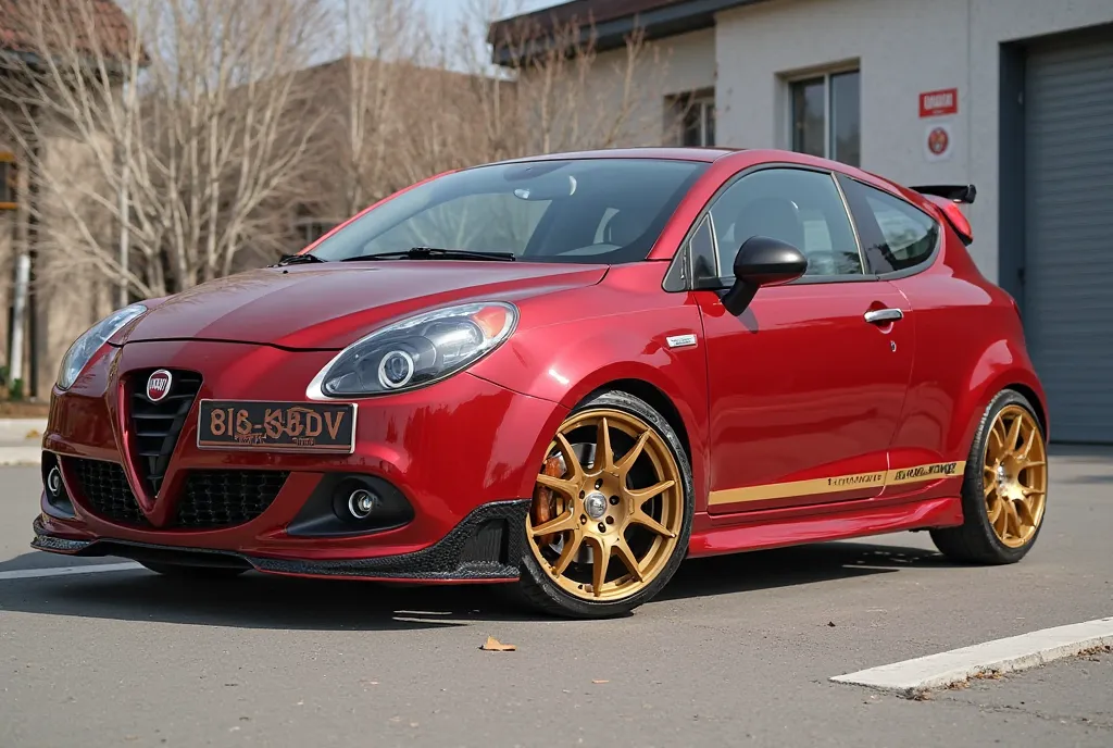 Fiat stilo Abarth With Gold wheels