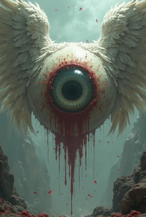 In the shape of an angel, it doesn't take a person, and it's a big, scary eyeball with four wings, bleeding eyes.