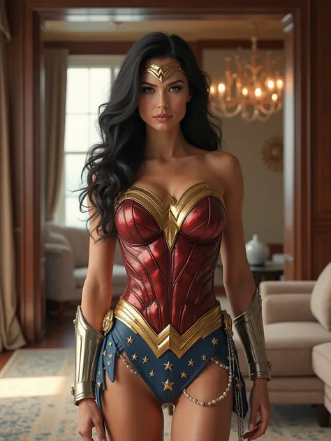 Beautiful realistic sexy  strong nude wonder woman in your luxurious houseundefined, 