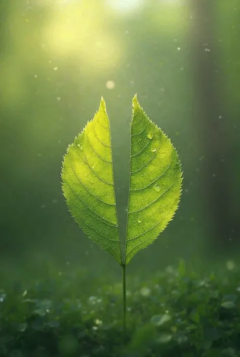 A leaf got sliced in half in the air 