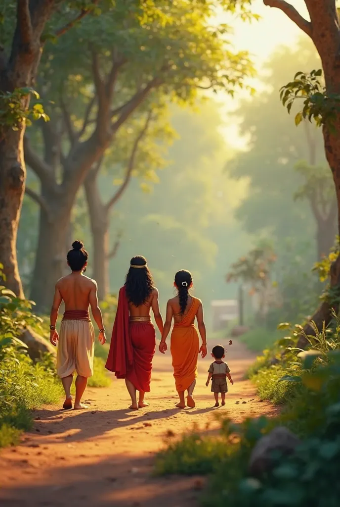  A cinematic 3D cartoon video of     1. Prince Ram, Sita, and Lakshman in exile – Show them in a dense forest with simple attire, walking together.


2. Ravana abducting Sita – Ravana, the ten-headed demon king, carrying Sita in his flying chariot (Pushpak...