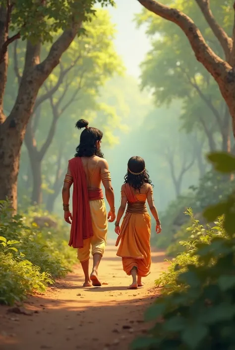  A cinematic 3D cartoon video of     1. Prince Ram, Sita, and Lakshman in exile – Show them in a dense forest with simple attire, walking together.


2. Ravana abducting Sita – Ravana, the ten-headed demon king, carrying Sita in his flying chariot (Pushpak...