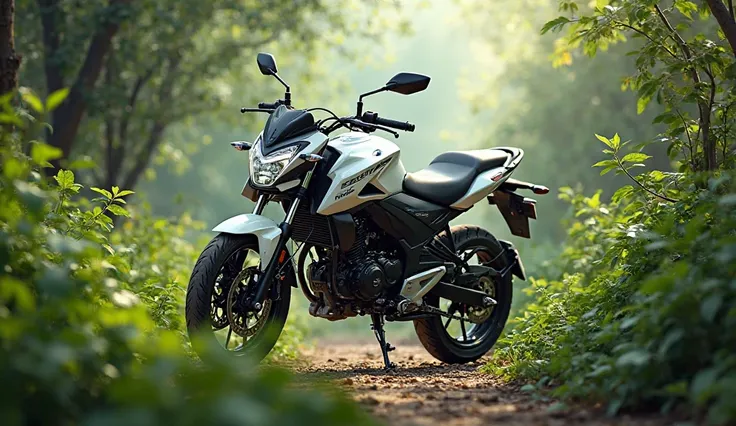 Bajaj pulsar N160 real look  Beautiful greenery on back side look real image clear white colour USE bike 2026