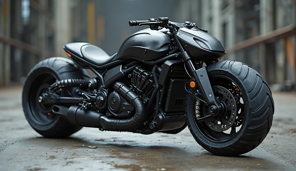 A black concept Insane gpt 40 heavy bike with big tyres 