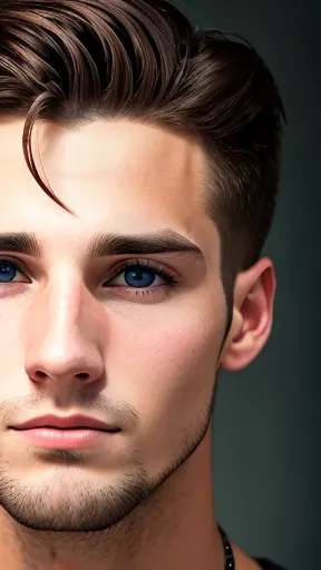  A Man.    25-year-old Abramczyk focuses on the face 