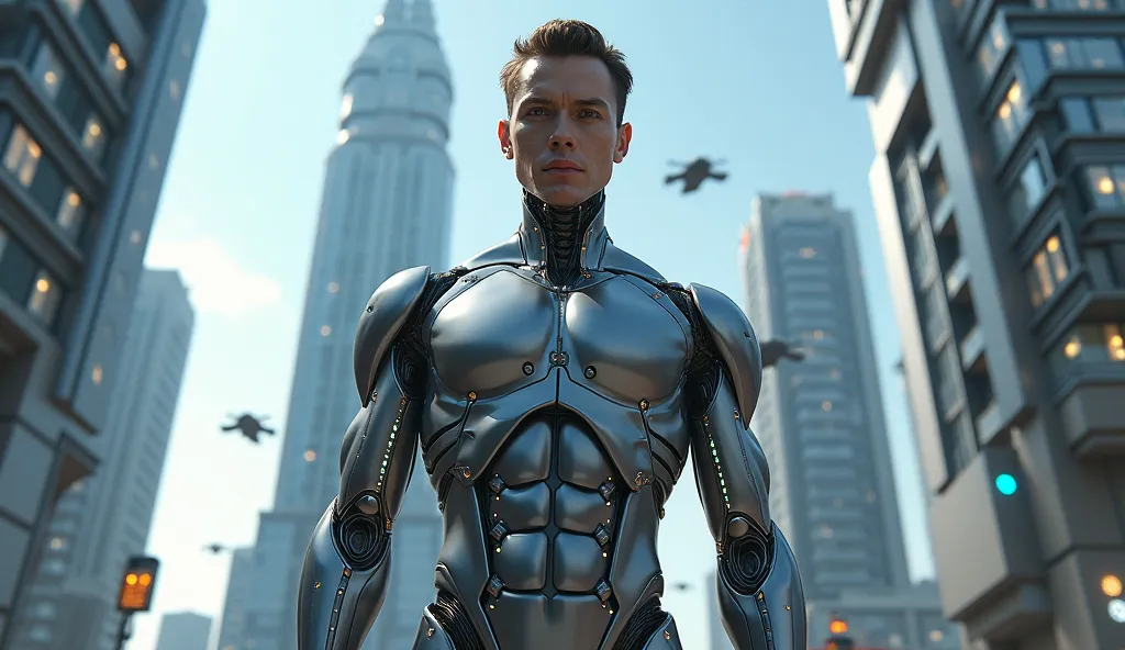 Futuristic human Robot male
