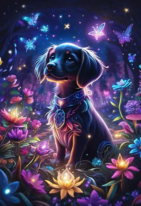 field，puppy，flower，Meteor Shower