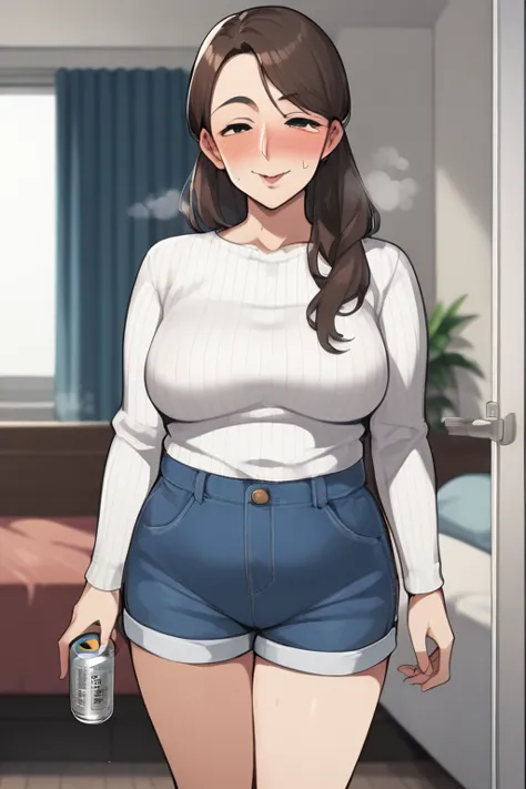 score_9, score_8_ up, score_7_ up, score_6_ up,  source_anime，nsfw，uncorrected，A skinny middle-aged mature woman，Chest for Men, alone, gilf，grandmother，skinny:1.5， nasolabial fold， facial wrinkles， grandma ，Middle-aged obesity，long hair、straight hair ，dark...