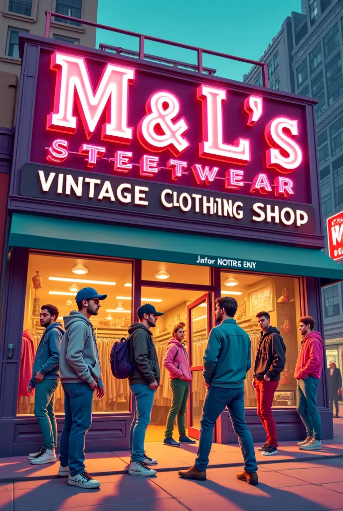 M&L's streetwear vintage clothing shop poster 