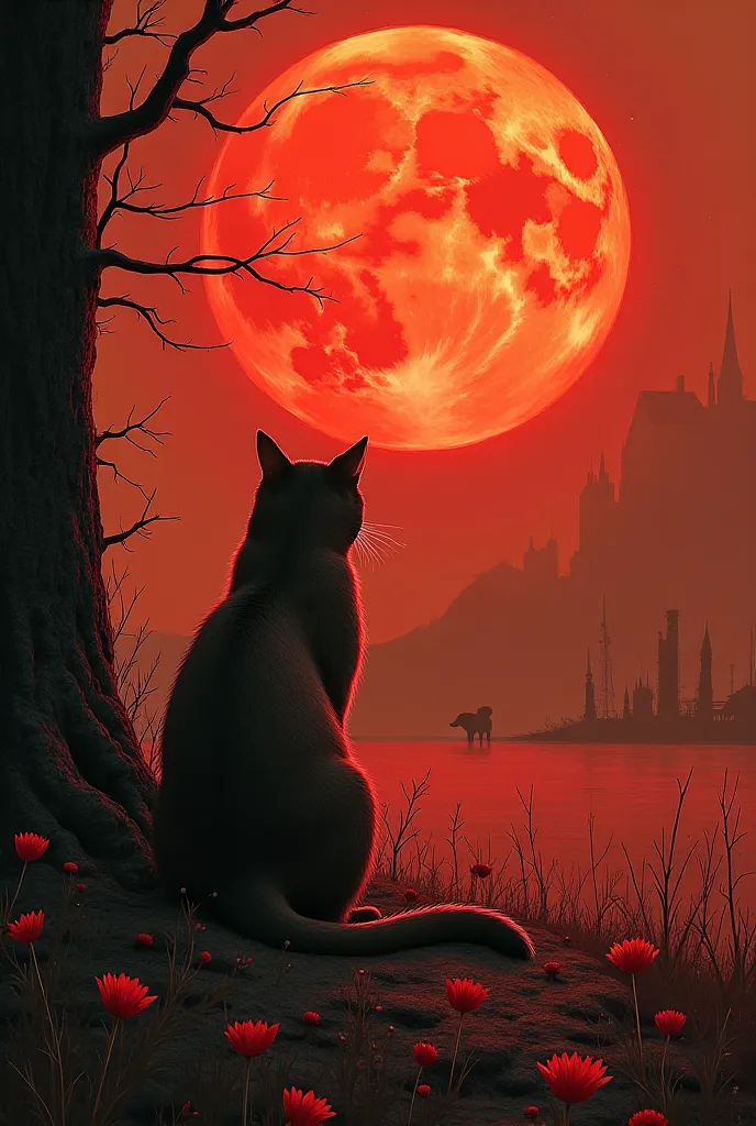 The Crimson Moon Hunt

In the shadowed outskirts of an old, forgotten village, where the winds whispered secrets of ancient lore, there lived an unusual orange cat known as Ember. His fur burned with the deep hues of a setting sun, and his eyes carried a f...