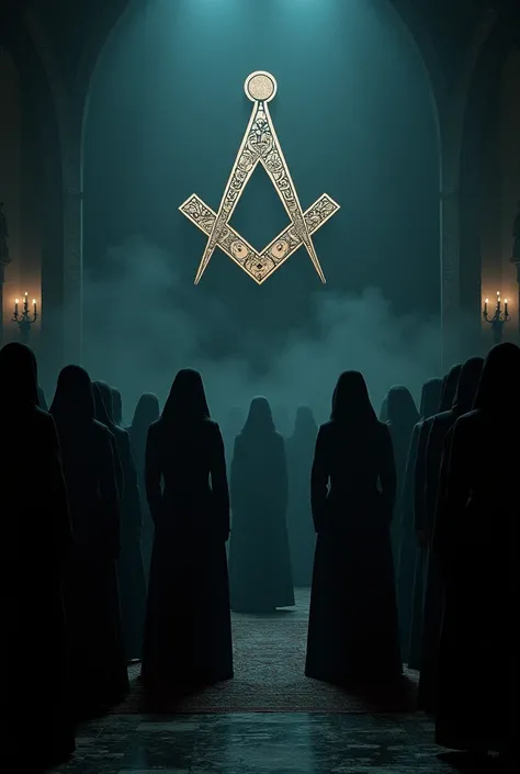 Masonic Women's Day with.Masonic symbol dark image 