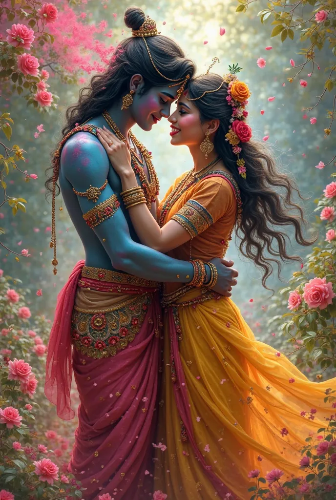 Radha krishna holi image