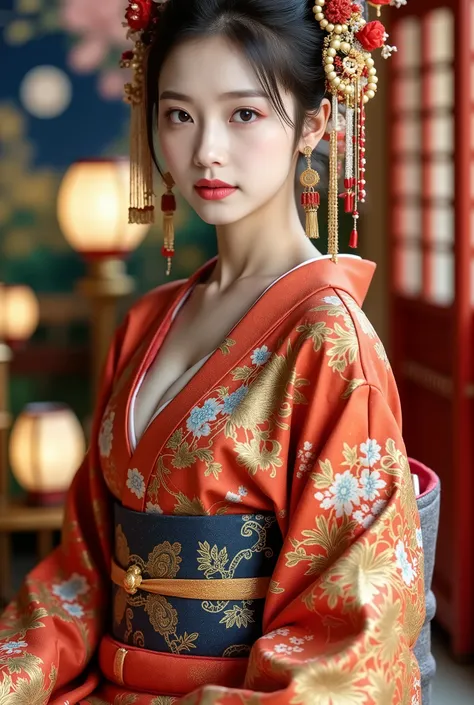 (Very detailed, score_9, score_8_up, score_7_up, Very detailed, Detailed, Sharp focus, 8K UHD), Realistic full-body photo of a petite and very young Japanese woman, detailed facial depiction, detailed eye depiction, large eyes with double eyelids, thick li...