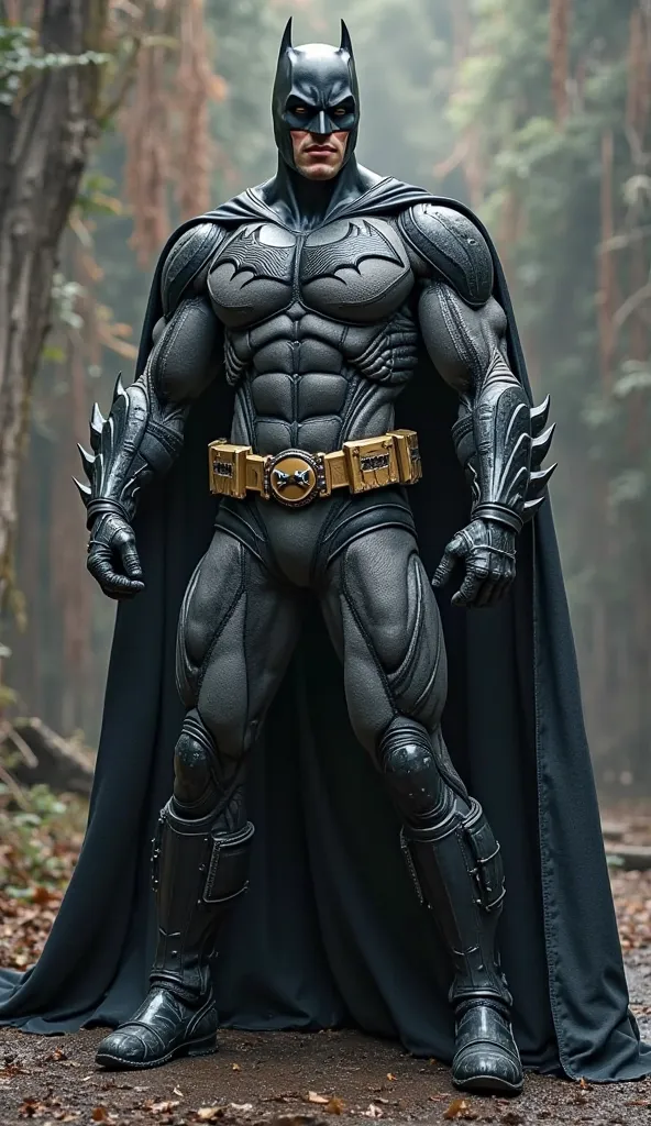 Make Batman with the body mixed with the venom character, standing up