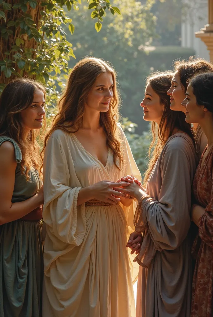 Mary Magdalene helping other women 