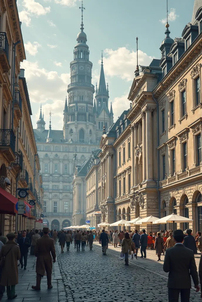 Munich Confederation the city in 1955 with Parliament and the Government Headquarters 