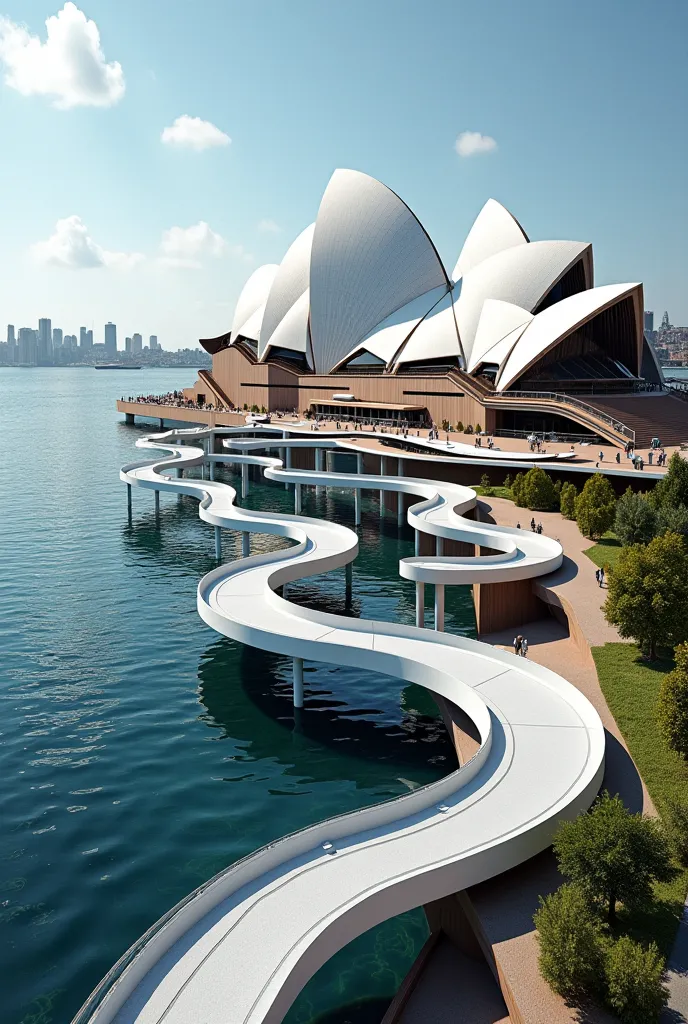 Drainage system with sydney opera house