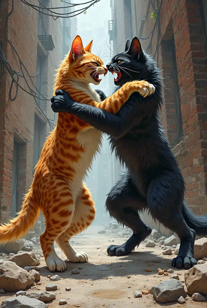 Cat fighting