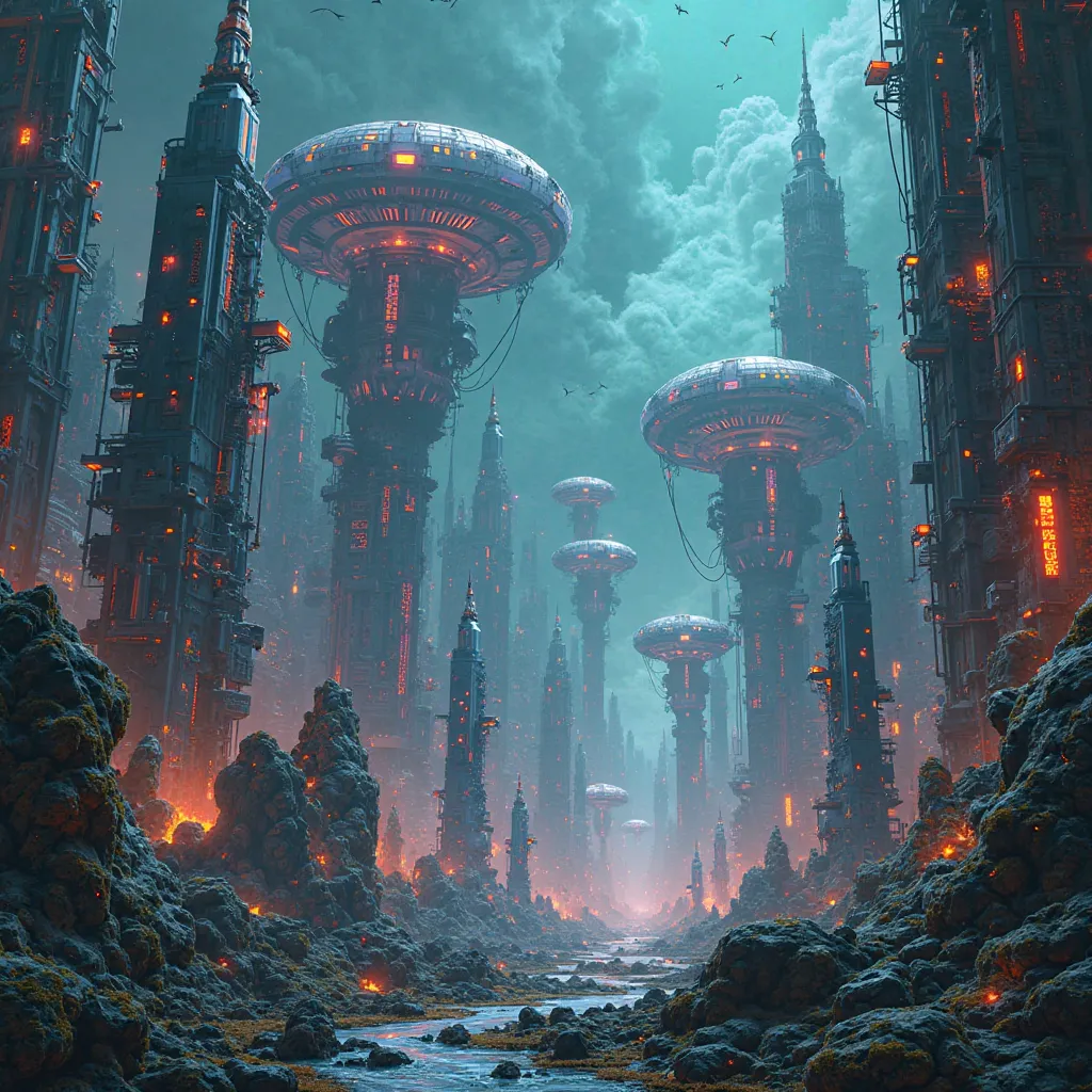 Pixelated cities, futuristic circuits and even unknown creatures sprang up around.