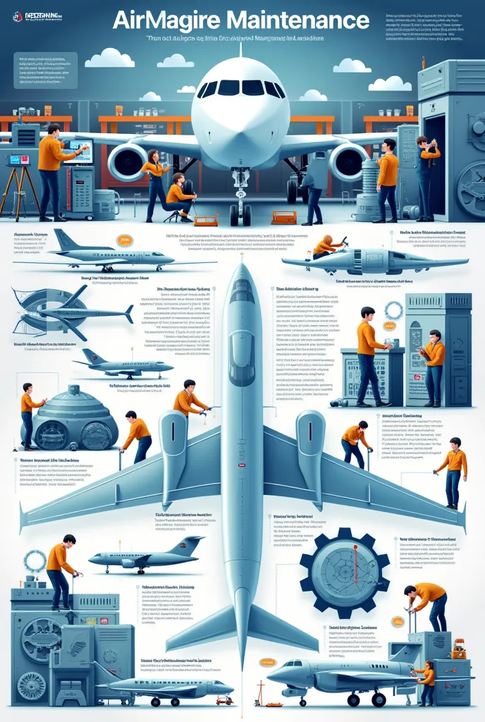 easy to draw poster about aircraft maintenance technology 