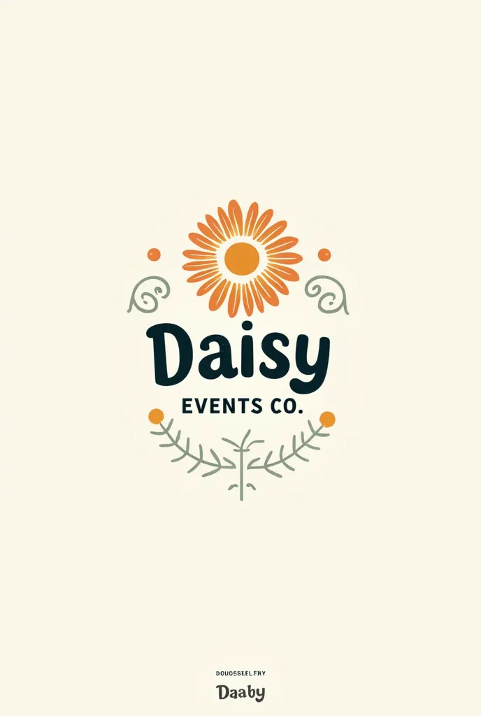 Event company logo with "Daisy Events Co." as the name