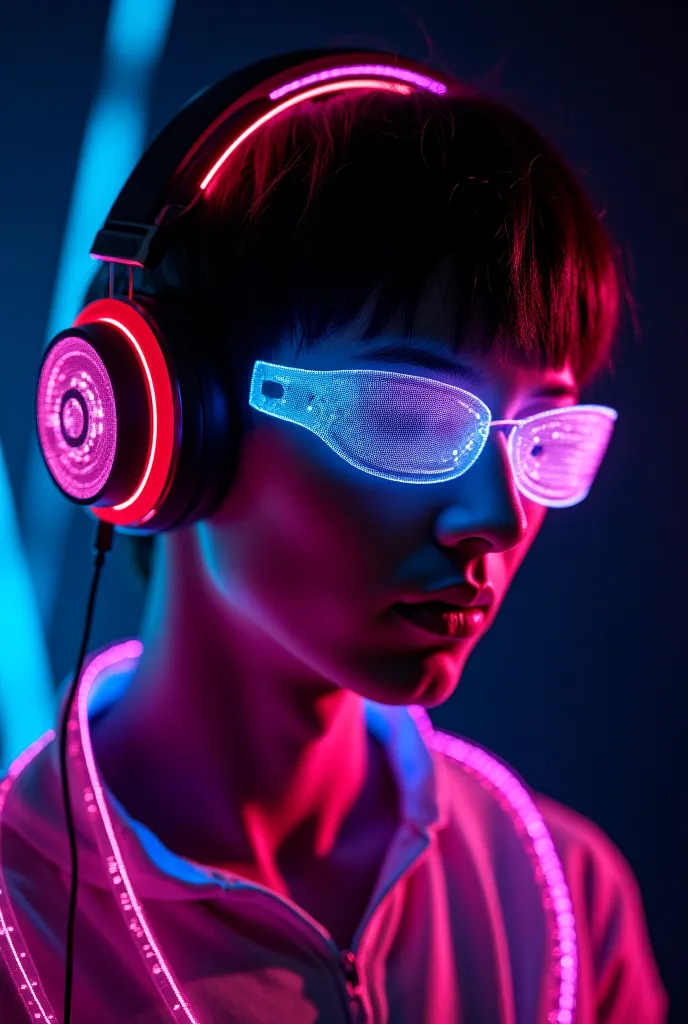 Glowing Neon Theme – A neon-lit profile picture with music symbols or headphones to represent your niche.