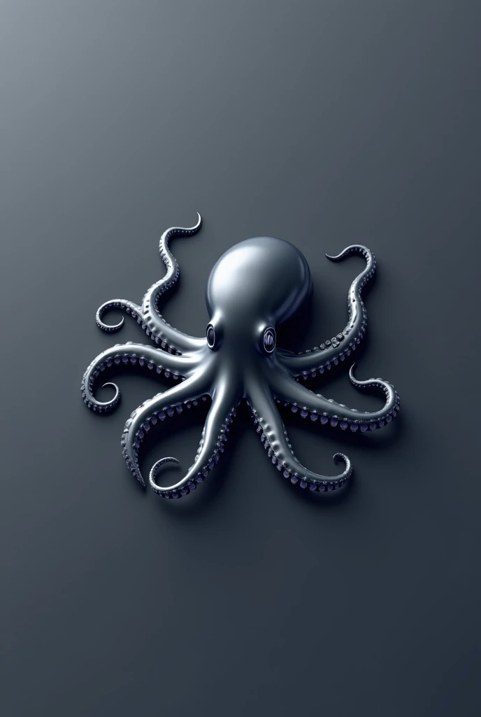 Minimalist octopus futuristic logo icon