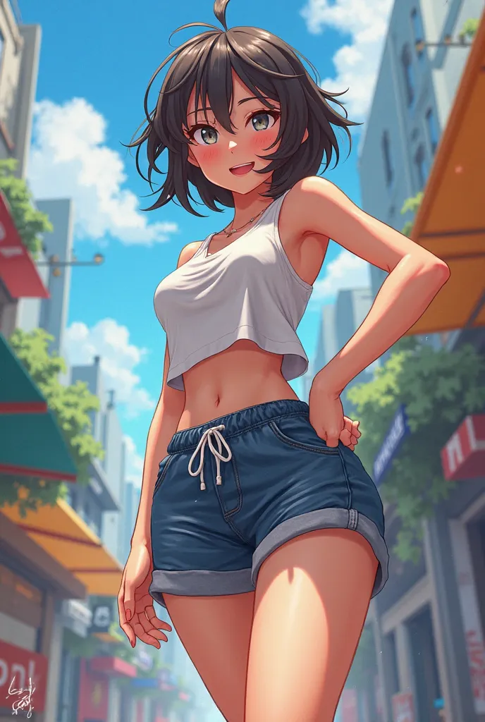 Anime vivu in shorts