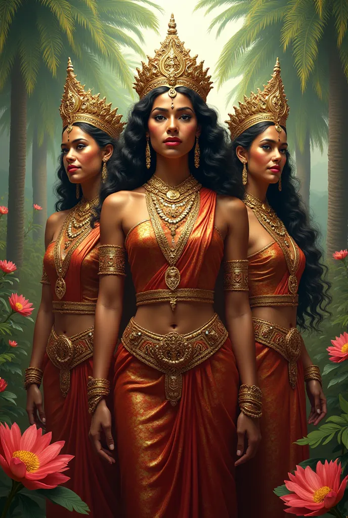 Create a beautiful strong of the Queens of Sri Lanka.