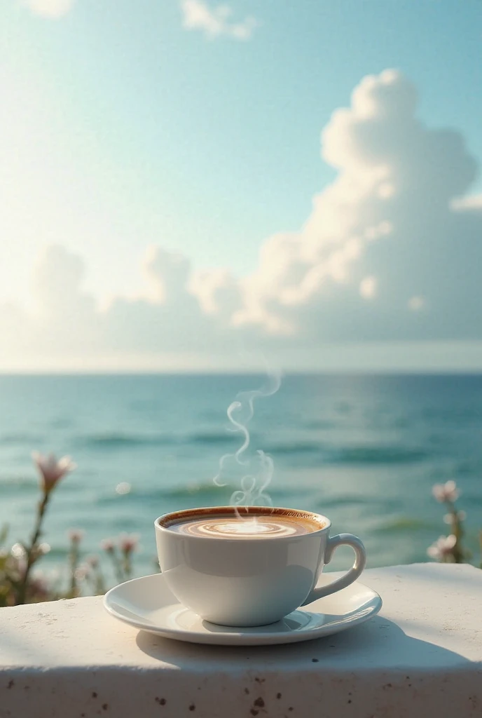 Coffee, sea and clouds 