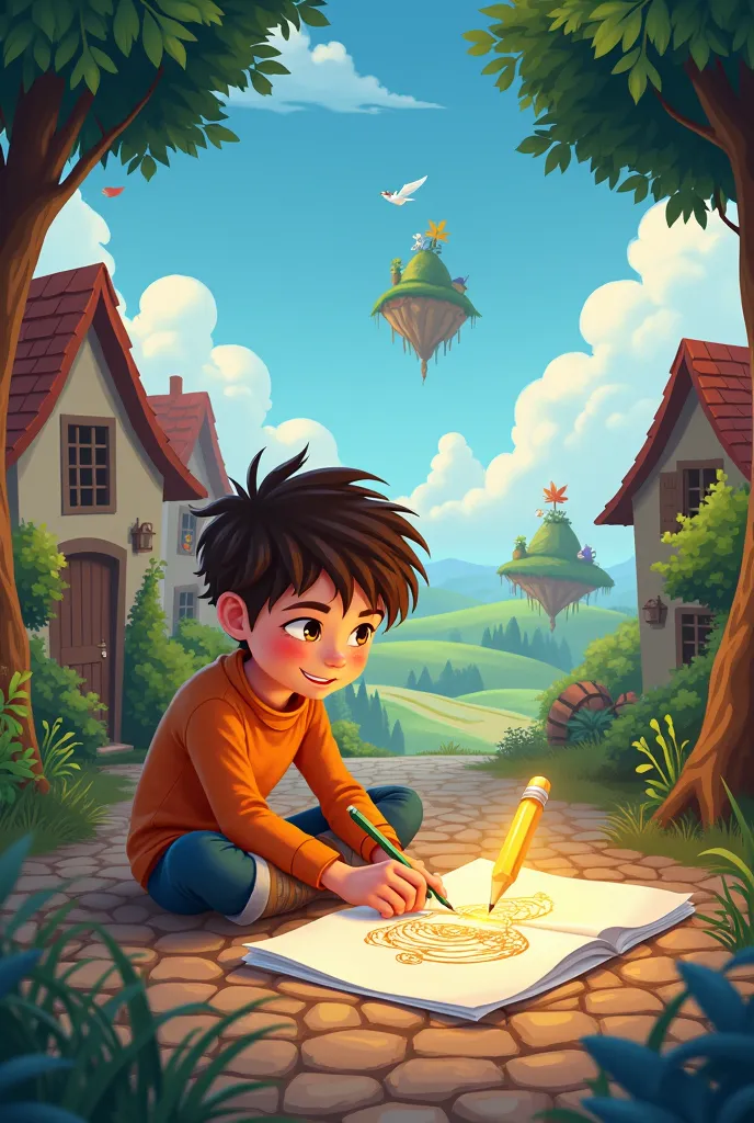 cartoon story about a boy named Timmy and his magical pencil.**In a small village, there lived a  named Timmy. Timmy loved to draw. Every day, he would sketch something new with his pencil