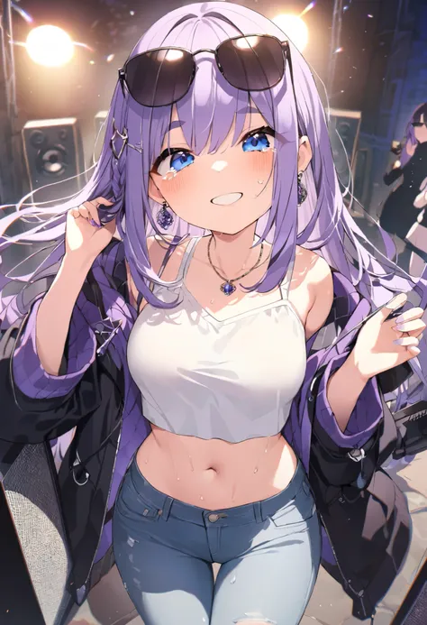 ((masterpiece)), ((Top Quality)), (very well detailed) （best quality）、最高masterpiece、beautiful、Alone、One Girl、are cool、best smile、big smile、Great smile、while shedding tears、Tears running down my cheeks、Tears overflowing、cry with a big smile、Sweating、About h...
