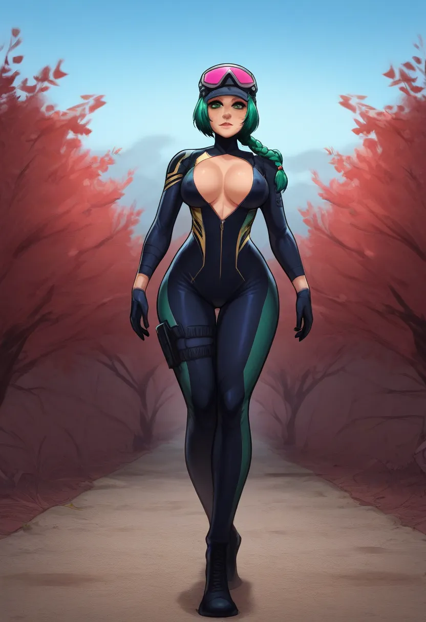 score_9, score_8_up, score_7_up, best quality, masterpiece, 4k, very aesthetic, BREAK
mommy, standing, pose, (vaultsuit:1.9),ela \(Rainbow Six Siege\), ela elite \(Rainbow Six Siege\) Vault meat girl, vault girl fallout 4, fallout 4, green hair, green eyes...