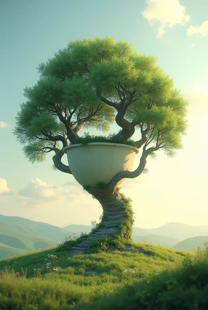 Cup-shaped tree