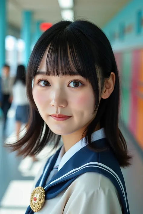 A Japanese high school girl