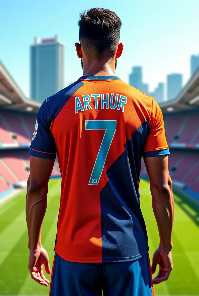 Create São Paulo jersey with the name Arthur on the back and number 7 written 