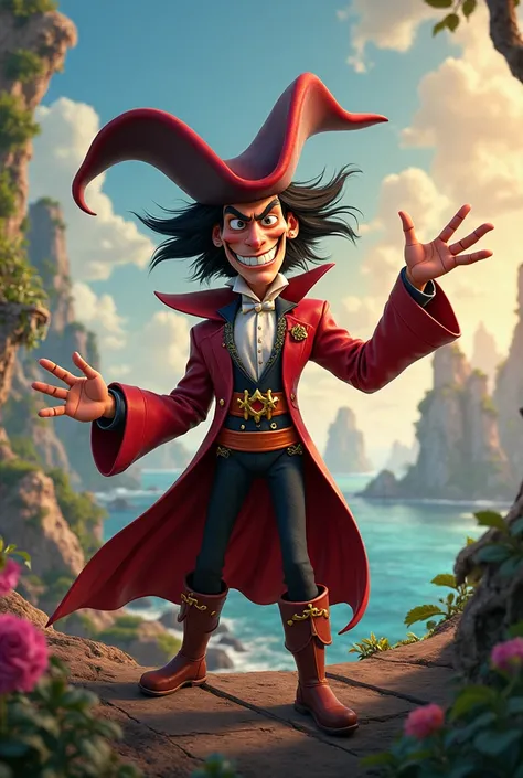 Captain Hook (Peter pan) in the Pixar style