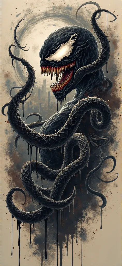 Create a Venom tattoo design