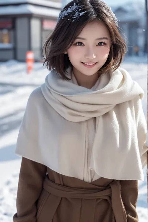   top quality、Genuine、  very well detailed、finely、    oconnor  、     8k Wallpaper、  beautiful Japanese woman walking through the scramble crossing.、    light brown disheveled hair    、   sharp concentration、  Perfect dynamic composition in the foreground、 ...