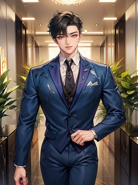  (masterpiece,best quality,ultra_detailed,highres,absurdres), (detailed shadow), (quality light),1 (young_yaoi_ikemen_boy:2.0) (with bulge:1.2), 30-ish, (muscleale focus), (solo:1.8), short black Quiff hair with Soft Fringe (bangs part on side 3:7 ratio), ...