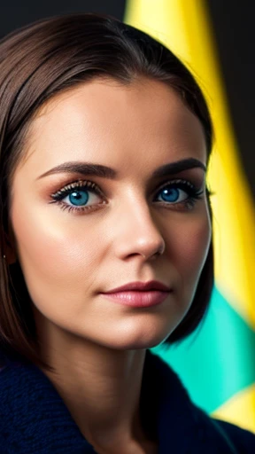  A woman.    Ukrainian focus on the face 